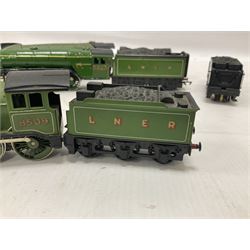 ‘00’ gauge - three hand built locomotives, using various Hornby parts, for restoration, comprising Class B12 4-6-0 no.8509 in LNER green; P2 class 2-8-2 ‘Thane of Fife’ no.2005 in LNER green; further similar example numbered 2002 in LNER green; further Hornby LNER tender; all unboxed (4) 