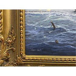 Michael J Whitehand (British 1941-): 'First Shots', oil on board signed titled and dated '86, 45cm x 55cm