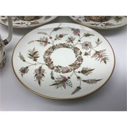 Russian Lomonosov cup and saucer set for six in Golden Branch patter