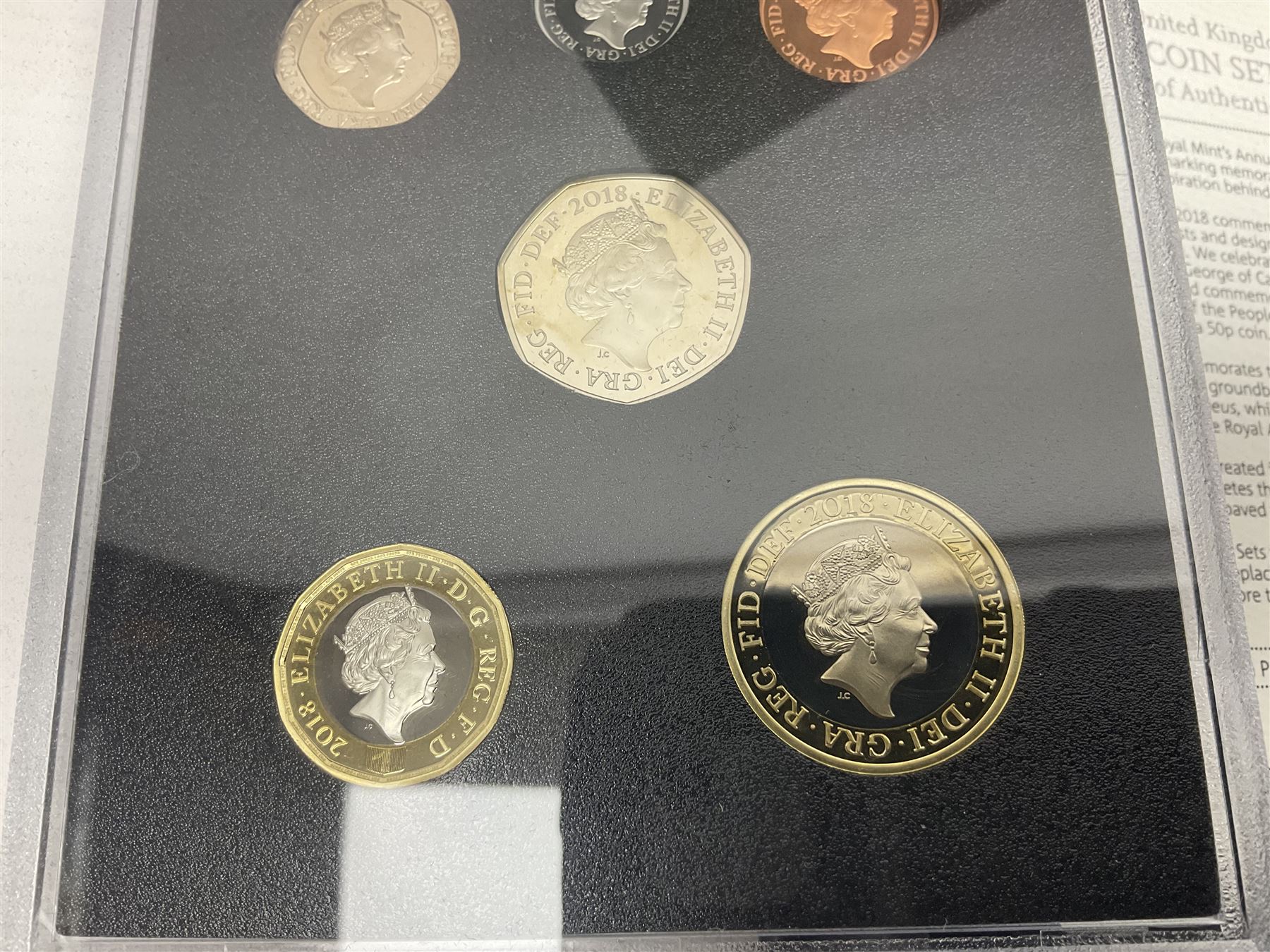 The Royal Mint United Kingdom 2018 proof coin set collector edition, cased with certificate