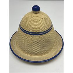  19th century Wedgwood drabware beehive honey pot, together with another similar example, Wedgwood H12cm 