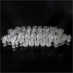 Edinburgh Crystal Thistle pattern suite of glass for ten, comprising champagne, white wine...