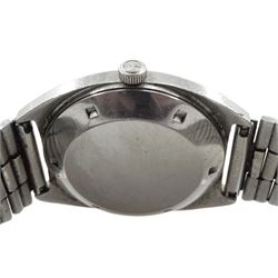 Zenith stainless steel gentlemans automatic AutoSport wristwatch, silvred dial with Roman numerals, on Casio stainless steel strap