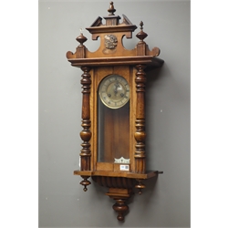  Early 20th century Vienna style wall clock and other clock parts  