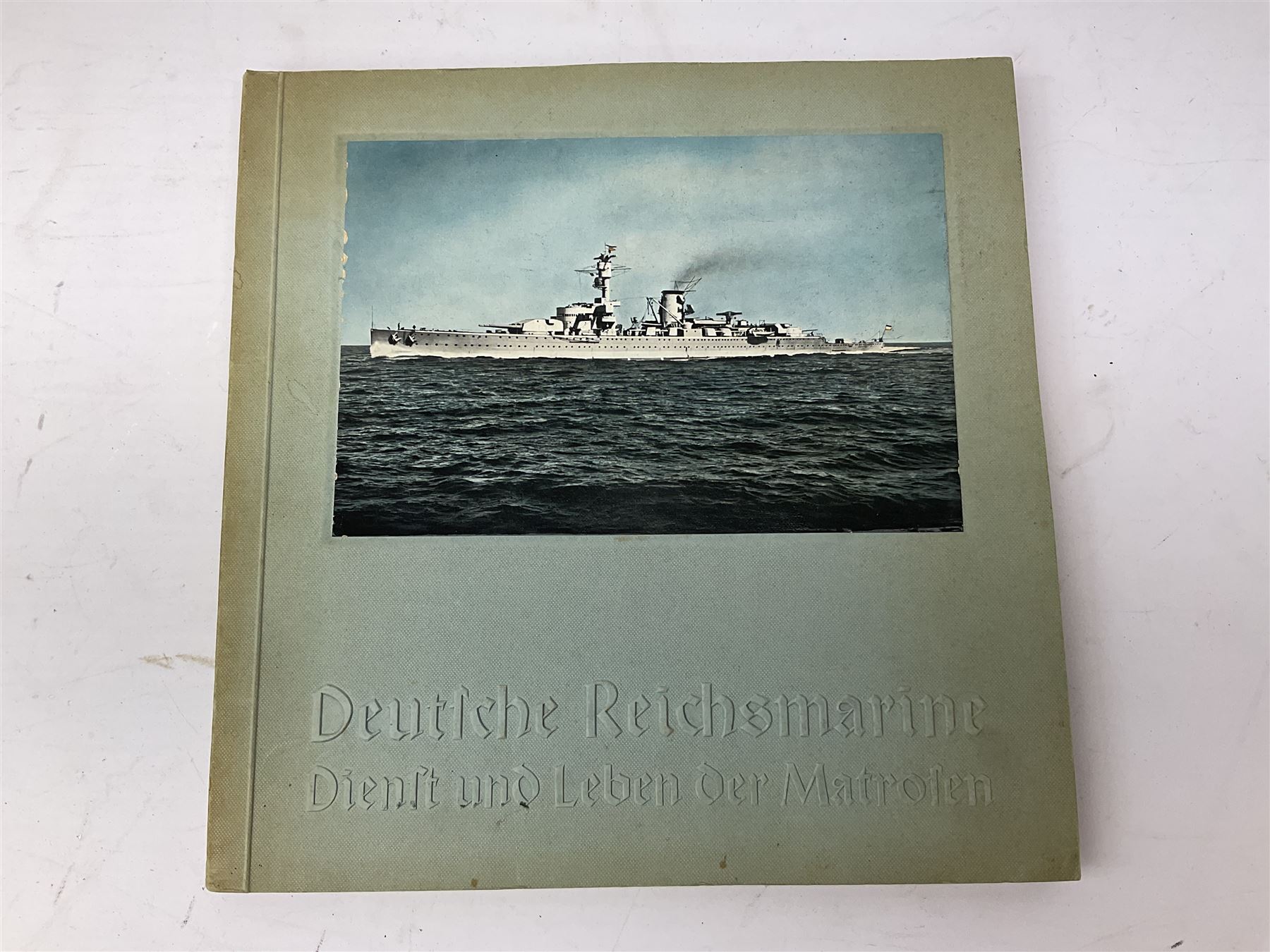 General De Fonclare: L'Armee Francaise A Travers Les Ages - L'Infanterie. Paris 1930. Hand coloured plates. Original card binding loose in later folder; Chaperon Eugene: Le Soldat Francais. Paris Ndc1895; and Deutsche Reichsmarine Dienst Und Leben Der Matrosen cigarette card album c1936 (3)