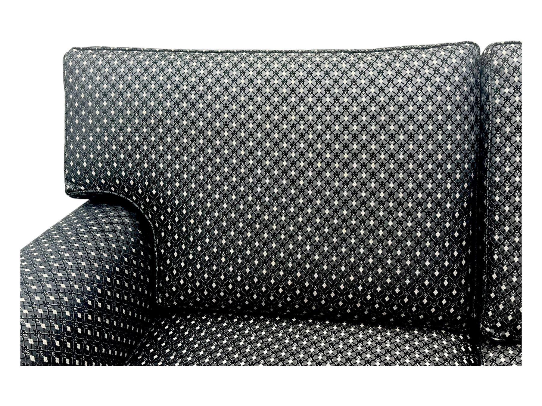 Multi-York - two-seat sofa upholstered in charcoal and silver fabric