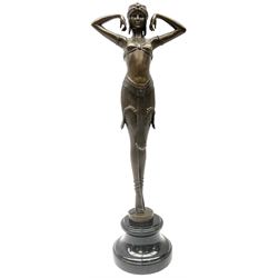 Art Deco style bronze figure of a dancer