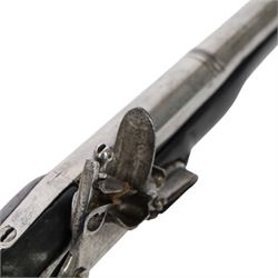 Flintlock pistol, with lock stamped Valantin Montpettice', with steel ram rod, with steal butt plate, overall L32cm