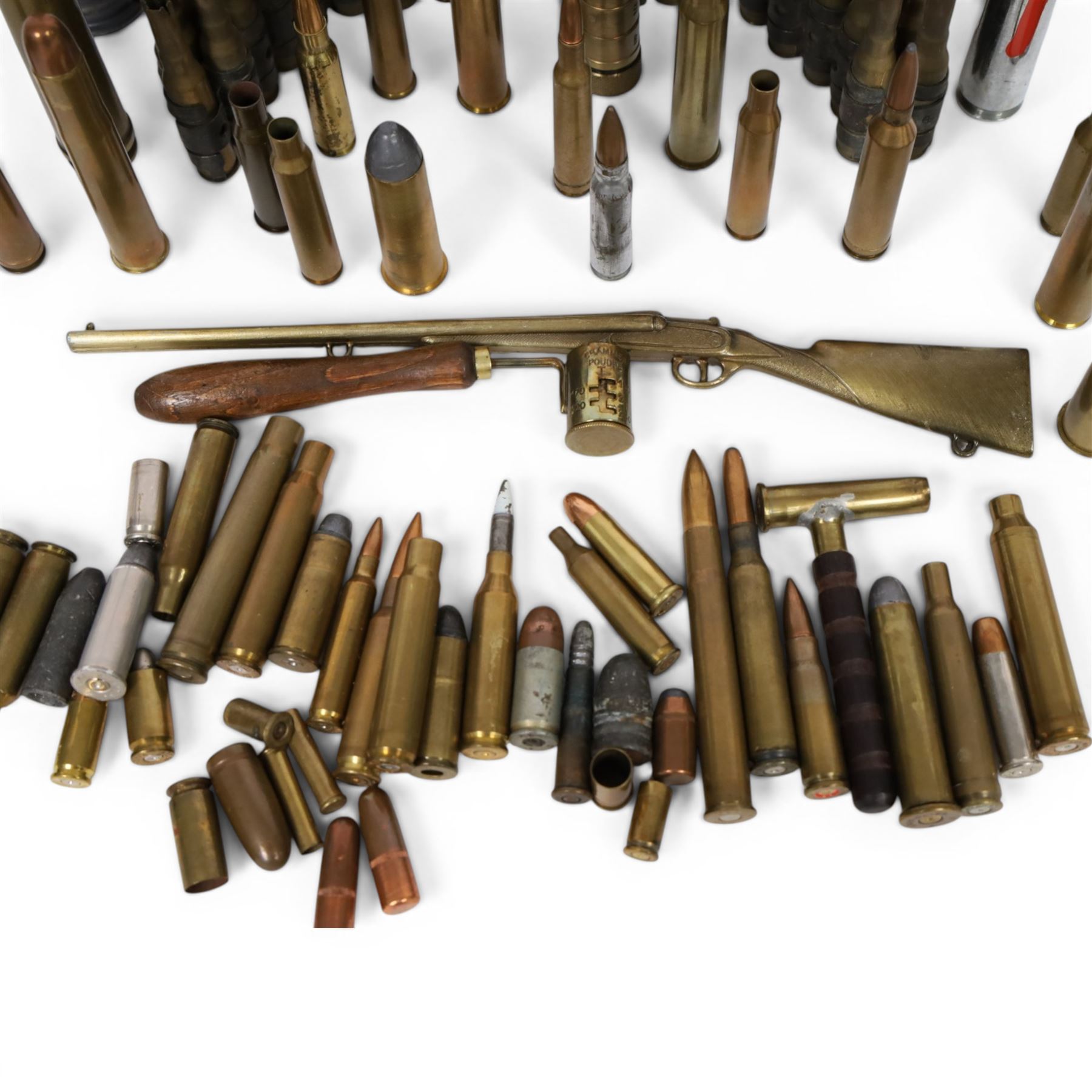 Collection of inert shells and cases, including 20mm BBC 1941,  27-145-DM1001 etc