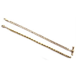  Two 9ct gold chain bracelets both hallmarked  
