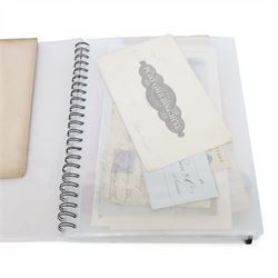 Collection of Hull related ephemera, including share certificates, ledgers, receipts, invoices, etc., many related to shipping