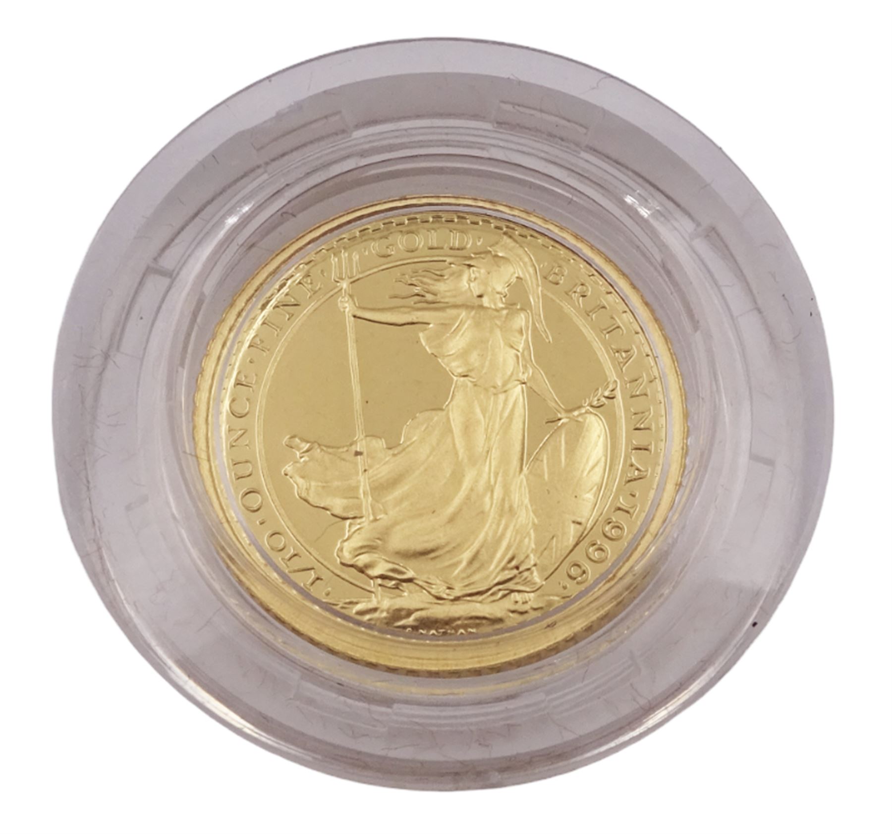 Queen Elizabeth II 1996 gold proof 1/10 ounce Britannia coin, cased with certificate