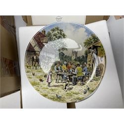 Large collection of collectors plates to include Coalport, Wedgwood and Crown Staffordshire, predominantly boxed, in two large boxes