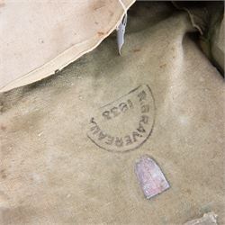 Ligne Maginot army issued French gas marks, circa 1940, used by artillery troops, in canvas bag