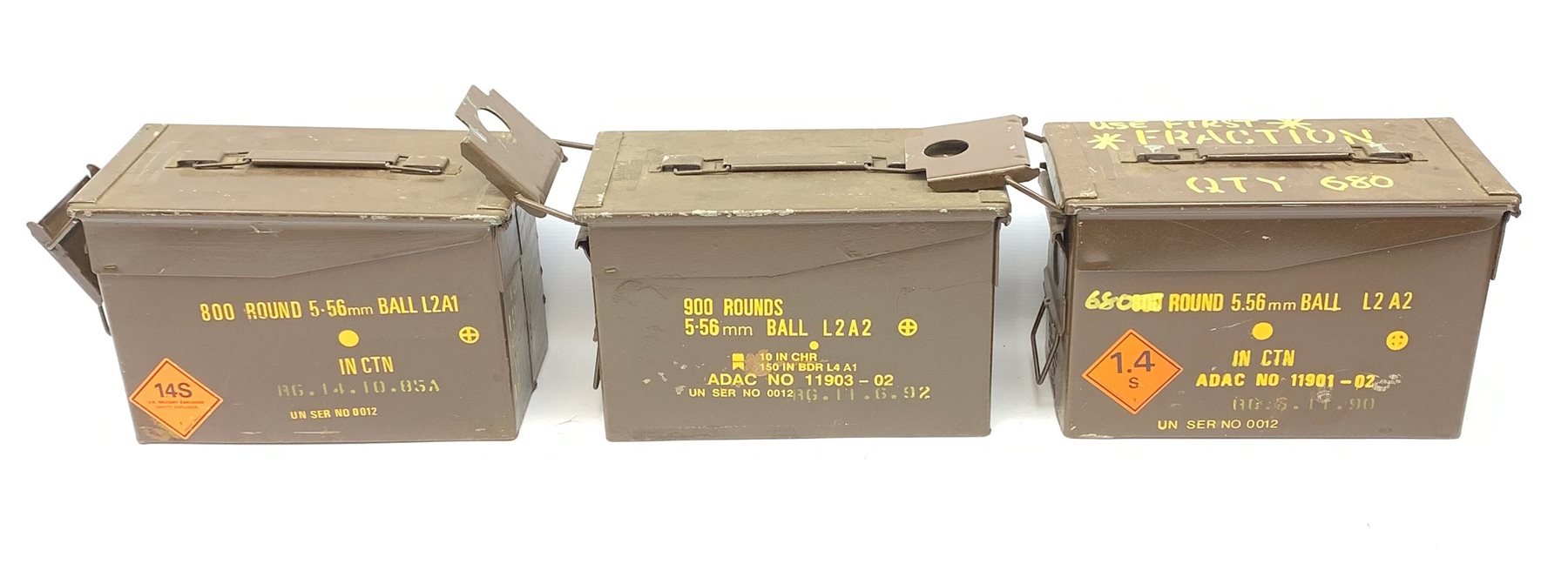 Assorted shotgun cartridges including primed 12-bore, loaded, .410, 20=bore, 9mm garden gun etc, contained in three portable metal ammunition boxes SHOTGUN CERTIFICATE REQUIRED