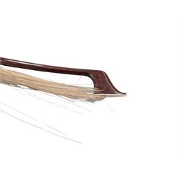 Early 19th century English cello by Samuel Gilkes of London, circa 1820, with two piece back and pine table finished in a golden brown varnish, certificate of authenticity from D.R Hill & Son, Buckinghamshire, numbered H494 in their records, in Hiscox hard case, with two horse hair cello bows, the first an English example stamped Ferranda Millars Liverpool, the second a German example stamped R. Paesold, both with ebonised mother of pearl/abalone frogs and ivory tip plates
This item has been registered for sale under Section 10 of the APHA Ivory Act