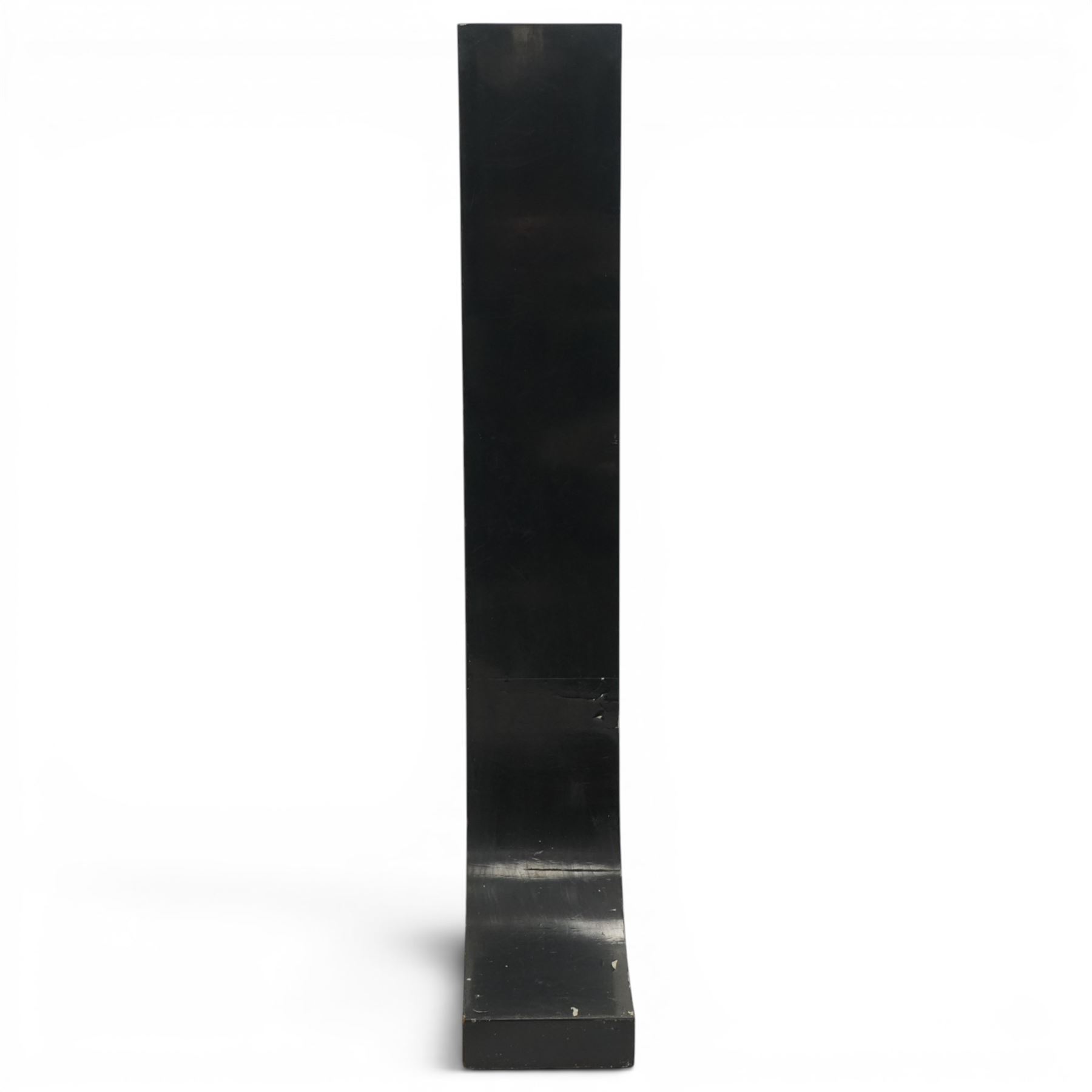 Robert Clatworthy RA (British 1928-2015): Untitled Standing Figure, cast fibreglass resin sculpture in black finish, W30cm D47cm H184cm
Provenance: Gifted directly by the artist to the vendor's partner