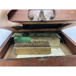 No 2 model Ellams Duplicator Ban Tam, together with a leather bound photo album and a 'Wills's cigarette card Album' full of cigarette cards