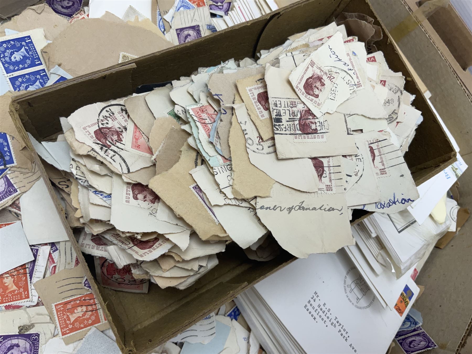 Great British and World stamps, including Austria, Hungary, Switzerland, France, Italy, Sweden, United States of America etc, various first day covers, stamps on envelope pieces etc, housed in albums, folders and loose, in three boxes