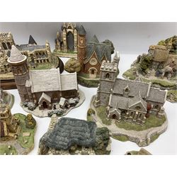 Sixteen Lilliput Lanes,to include, York Minster, St Patrick's Church, Convent in the Wood, St Stephens Church etc, tallest H16cm 