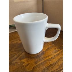 White ceramic coffee mugs approx. (67)- LOT SUBJECT TO VAT ON THE HAMMER PRICE - To be collected by appointment from The Ambassador Hotel, 36-38 Esplanade, Scarborough YO11 2AY. ALL GOODS MUST BE REMOVED BY WEDNESDAY 15TH JUNE.