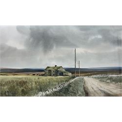 John Barrie Haste (British 1931-2011): 'Blubberhouse Moors', watercolour signed, titled verso 38cm x 65cm 