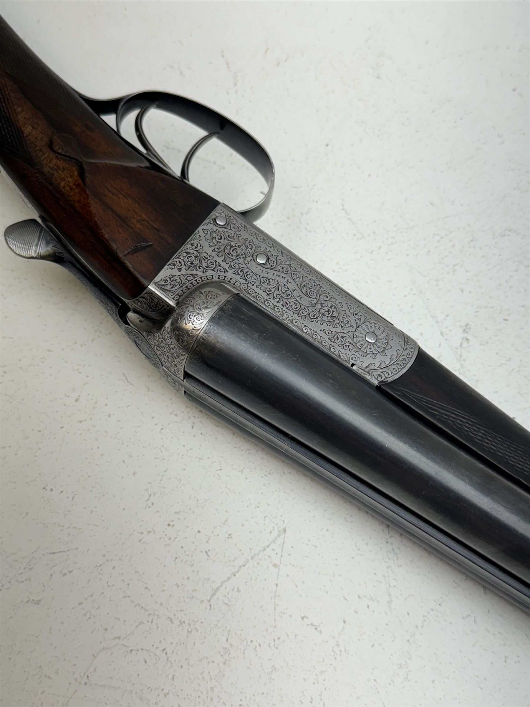 SHOTGUN CERTIFICATE REQUIRED - H Akrill of Beverly 12-bore double trigger boxlock ejector side-by-side double barrel shotgun with 66cm(26