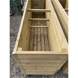 Large Ruby rectangular tanalised timber planter  - THIS LOT IS TO BE COLLECTED BY APPOINTMENT FROM DUGGLEBY STORAGE, GREAT HILL, EASTFIELD, SCARBOROUGH, YO11 3TX