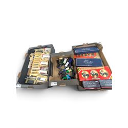 Collection of Britains painted model soldiers and similar, boxed, together with diecast mo...