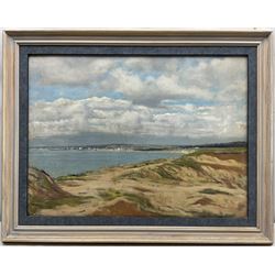 Walter Goodin (British 1907-1992): Bridlington Town and Bay from Sewerby, oil on panel signed 44cm x 60cm