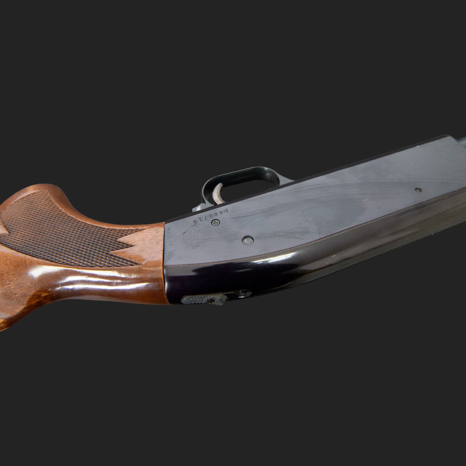 Mossberg New Haven 12 bore pump action shotgun, adjustable choke serial no H448714 
SHOTGUN CERTIFICATE REQUIRED