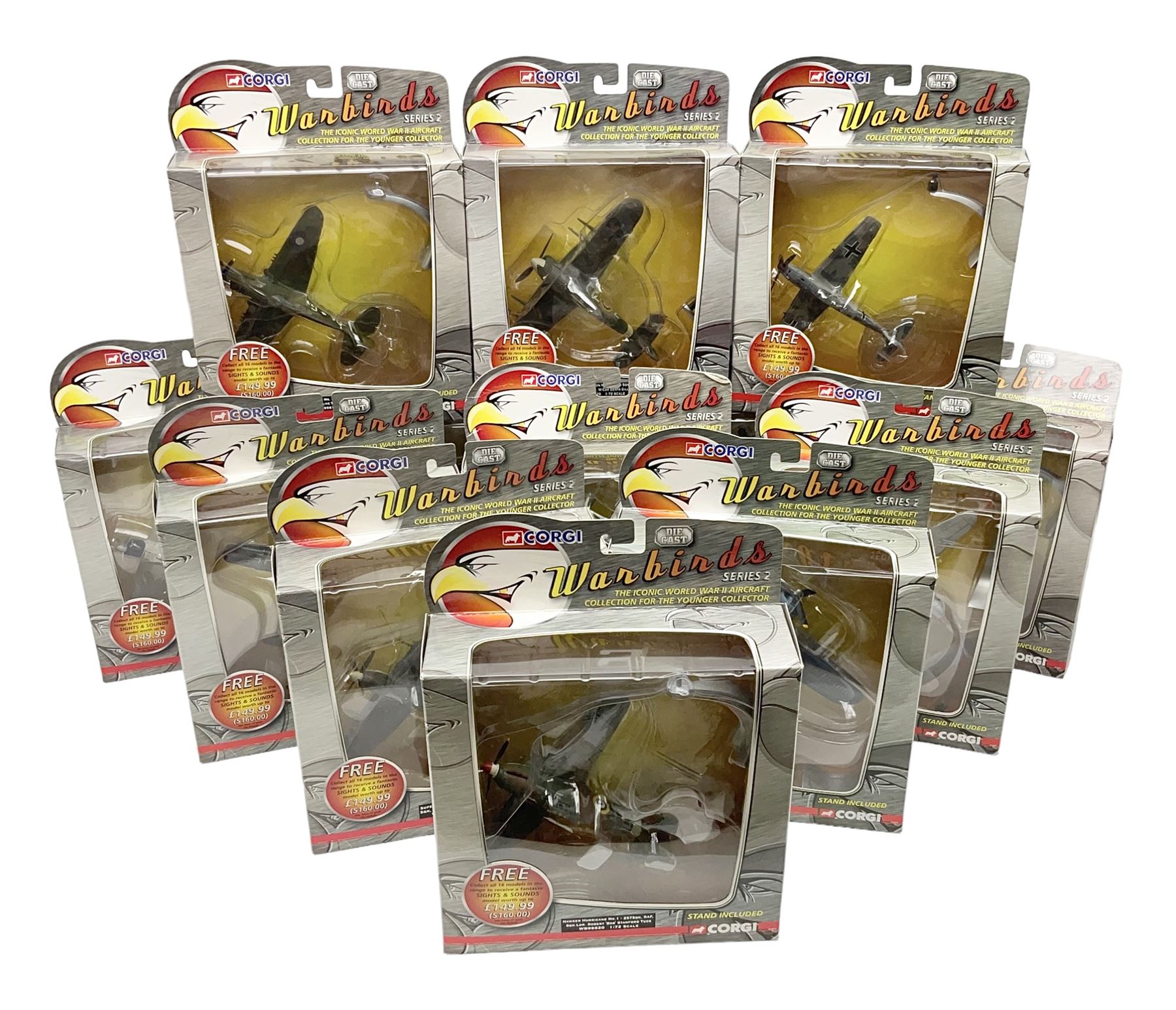 Corgi Aviation Archive - thirteen 'War Birds' Series 2; all boxed (13)