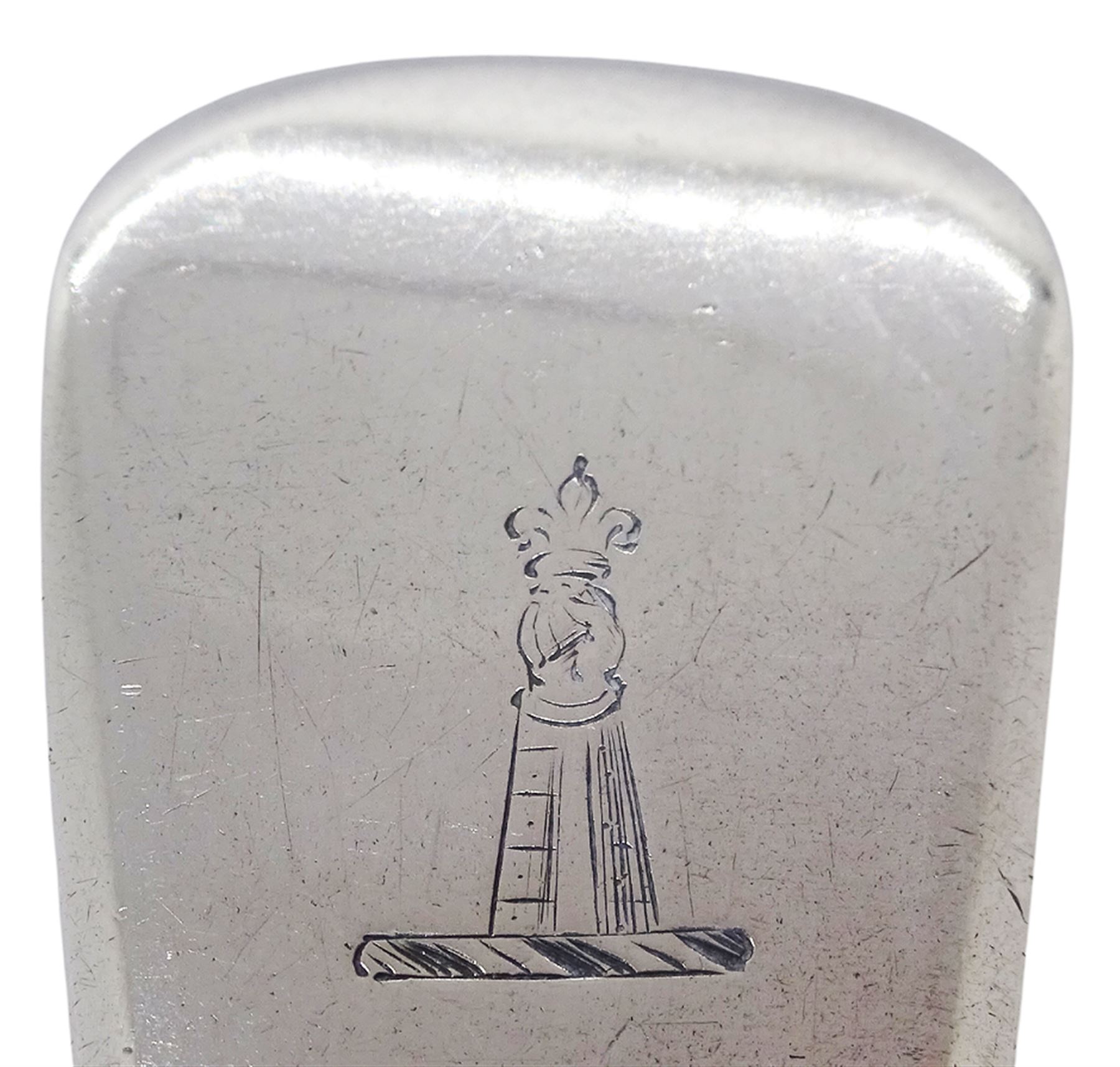 George IV silver Old English pattern fish slice, the shaped blade with pierced decoration, hallmarked William Knight II, London 1821, approximate weight 4.05 ozt (126 grams)