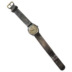 Tudor gentleman's stainless steel manual wind wristwatch, Ref. 12102, cream textured dial,...