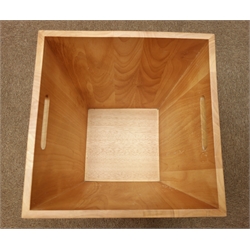  Four light wood tapering lamp table/storage boxes, removable lid, W40cm, H47cm, D40cm  