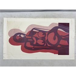 Gerald Clements (British 1936-2000): 'Disassociation', screenprint signed titled numbered 2/5 and dated 1972 in pencil 58cm x 30cm (unframed)