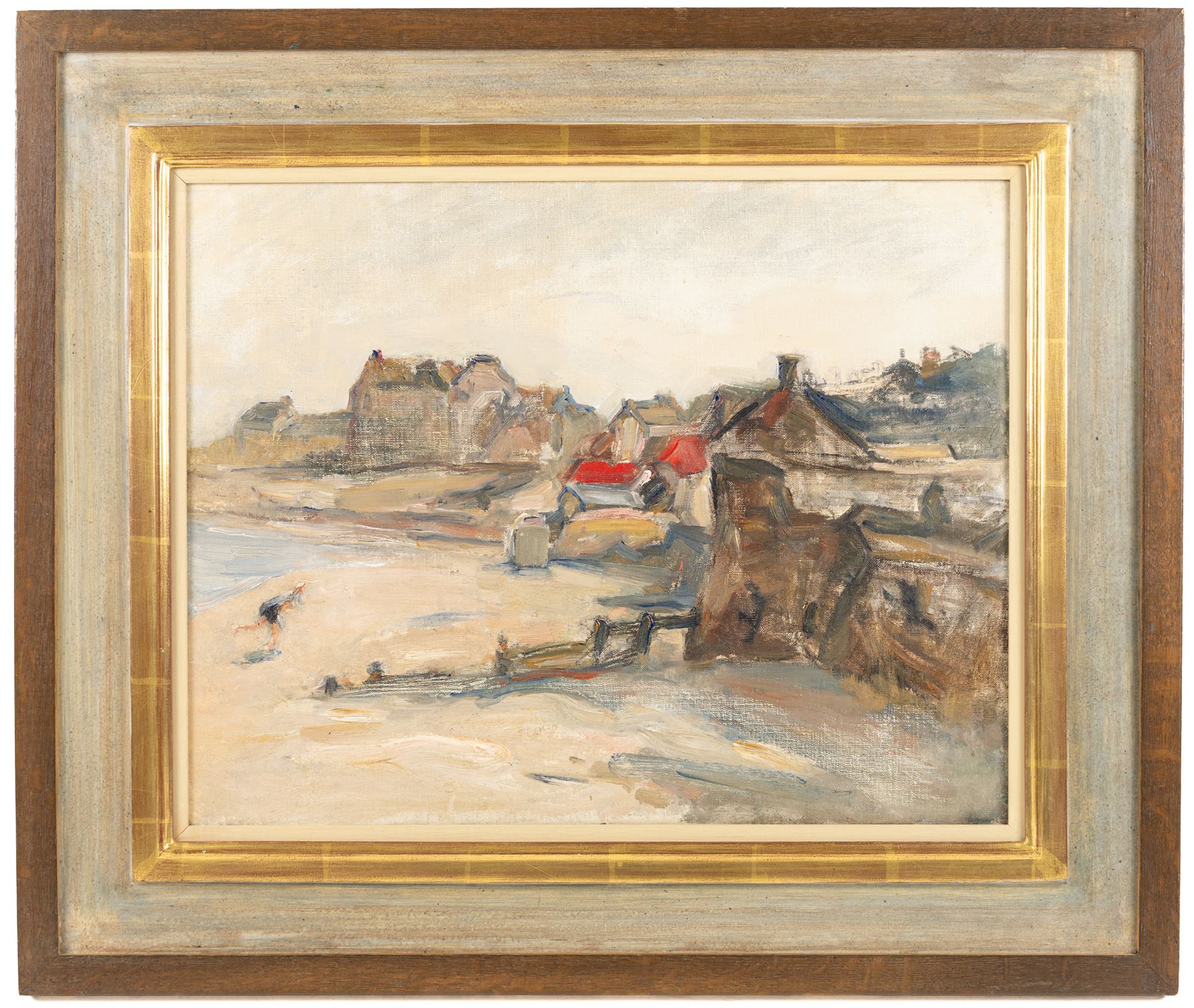 Florence Adelina Hess (Staithes Group 1891-1974): 'Sandsend Beach', oil on canvas unsigned 35cm x 45cm 
Provenance: exh. Phillips & Sons, Marlow, May 1981, label verso