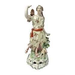 18th century Derby figure of Diana the h