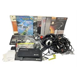 Zoom GFX-4 Guitar Effects processor; quantity of assorted cables; tremolo arms; plectrum wallet; Steepletone SMH10 earphones etc