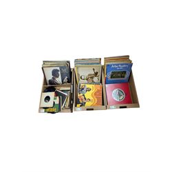 Collection of vinyl records, including Johnny Mathis, George Formby, Arthur Rosebery, Herb...