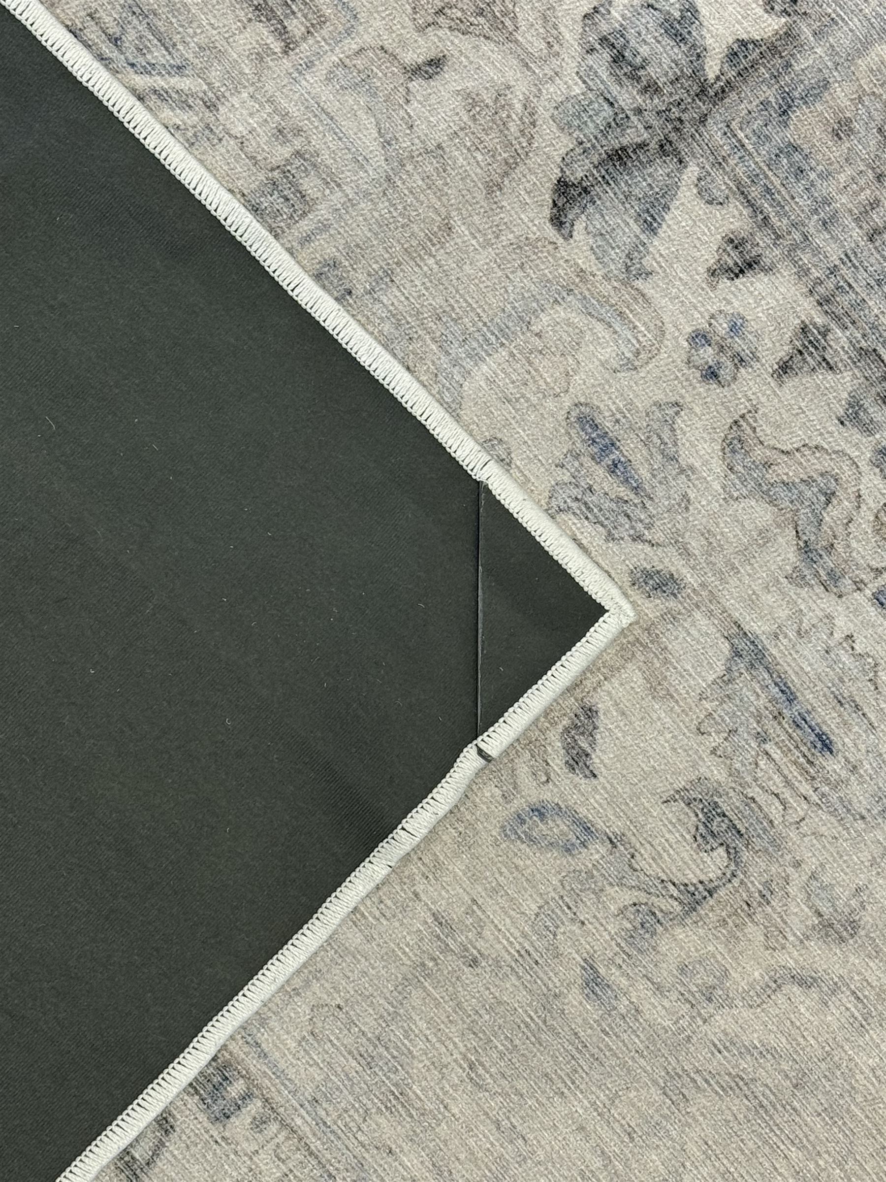 Ruggable Sarah blue quartz rug, with non slip cushion backing
