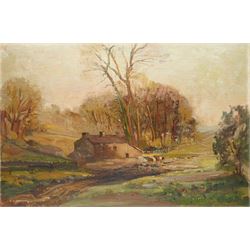 Gordon Clifford Barlow (British 1913-2005): 'Upper Wharfedale', oil on board signed, title...