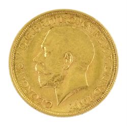 King George V 1912 gold full sovereign coin, Sydney mint 