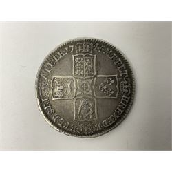 George II 1745 halfcrown coin, Lima below bust