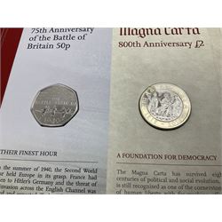 Two The Royal Mint United Kingdom Annual Coins Sets, dated 2015 and 2016, both in card folders with certificates