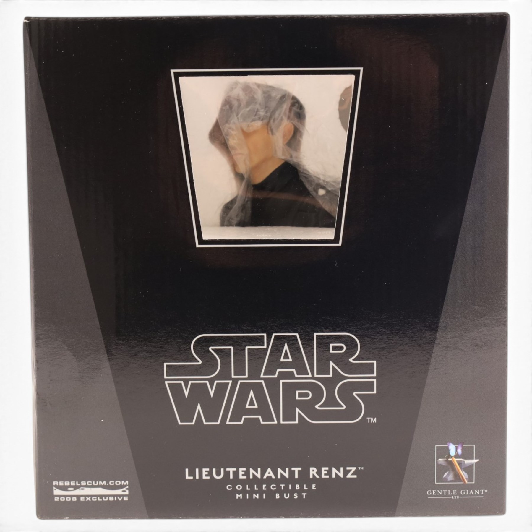 Five Gentle Giant Star Wars Collectible Mini Busts, comprising Darth Vader Emperor's Wrath, Royal Guard, Commander Fox, Boba Fett and Lieutenant Renz, together with a Sideshow Collectibles Holographic Darth Sidious with Mechno Chair 1:6 scale figure, all boxed