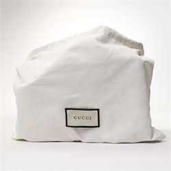 Gucci - ‘Sylvie’ Small Shoulder Bag, introduced circa 2016 under Alessandro Michele, in red calfskin leather with signature web stripe, gold-tone chain and buckle fastening and hardware, flat leather shoulder strap with alternative web-stripe grosgrain strap, unused with original dust bag