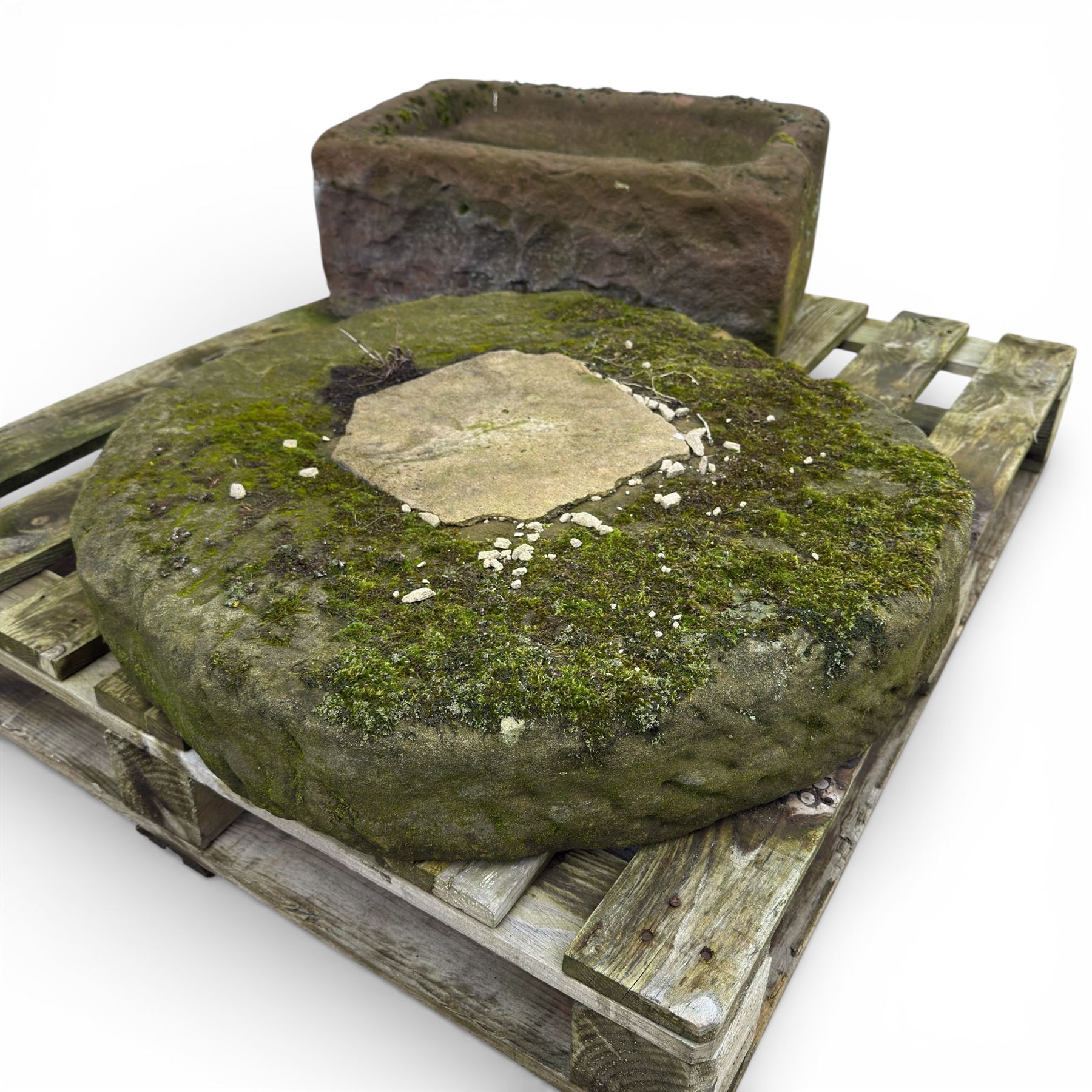 Millstone Along with 19th century stone trough