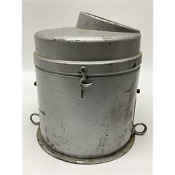 Ship's lifeboat gimble compass in binnacle, with plaque 'Bergen Nautik Instrumentfabrikk ..... Norway. Type BN25COL No.770559' 