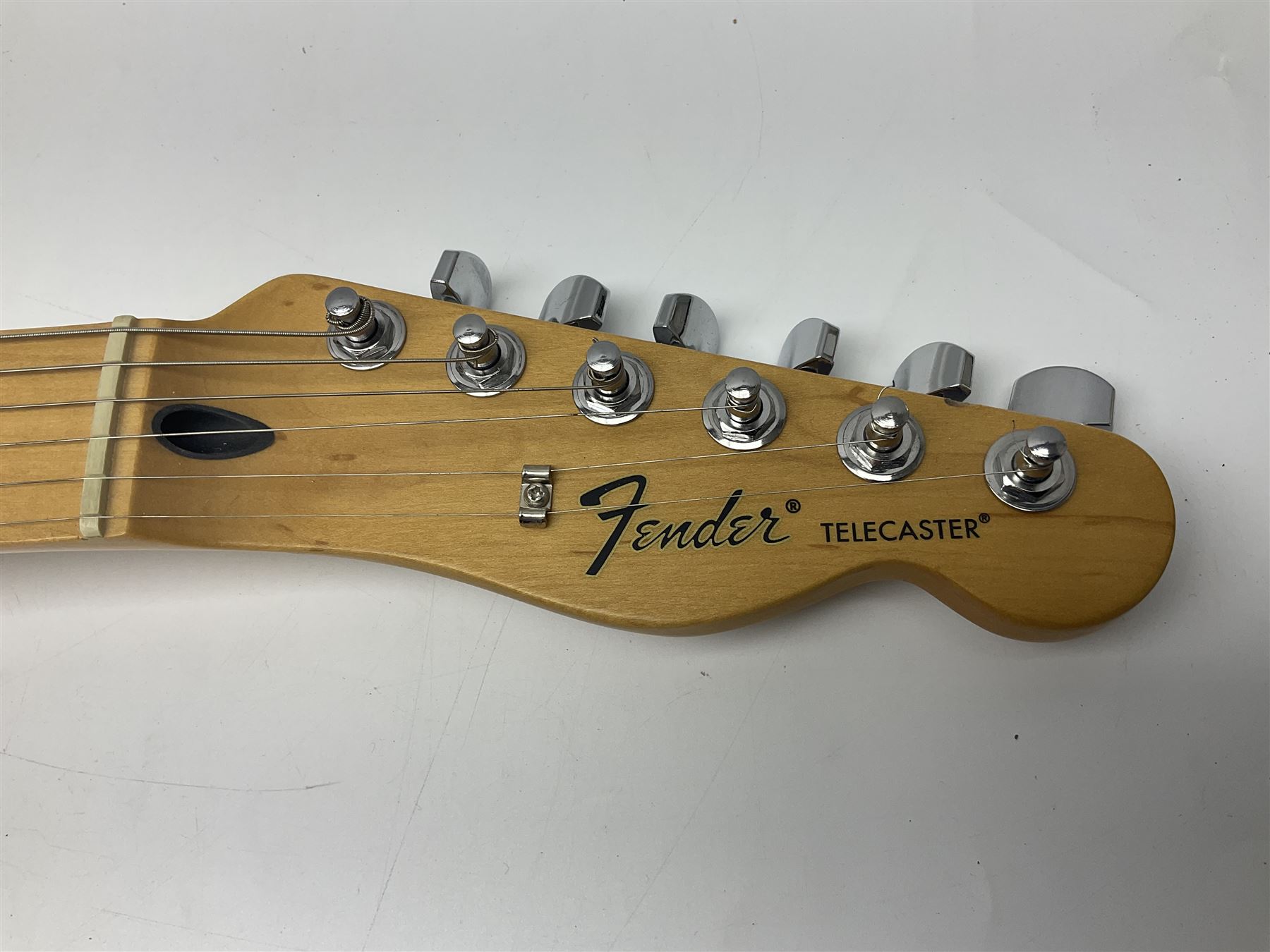 2009 Fender Telecaster electric guitar in black, retro fitted with Charlie Christian copy pick-up, serial no.MZ9546274; L98cm; in Fender soft carrying case